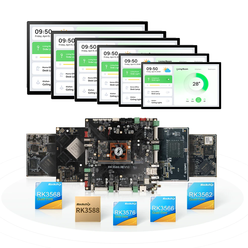 8 Inch Open Frame Smart Screens Embedded Systems RK3576 SBC Hmi Touch Screen Panel Linux Debian Wifi 6 BT 5.4 Customized Tablet