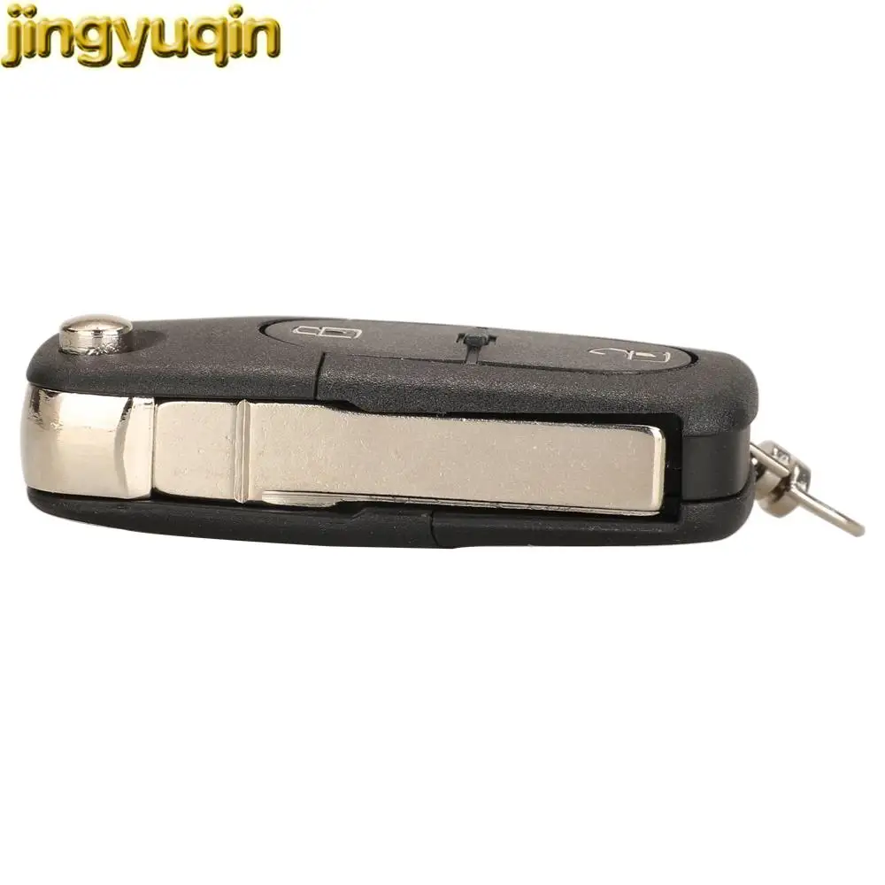 Jingyuqin 2 Buttons Flip Remote Car Key Fob Shell 1J0959753A For Volkswagen Vw Golf Jetta Passat Beetle MK4