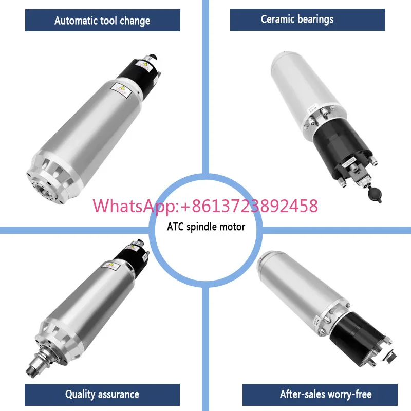 ISO20 220V Water-Cooled CNC LY ATC 2.2KW Spindle Motor BT30/40 Joints Bearing Core for 3.5KW 5.5KW Machine Tool Processing