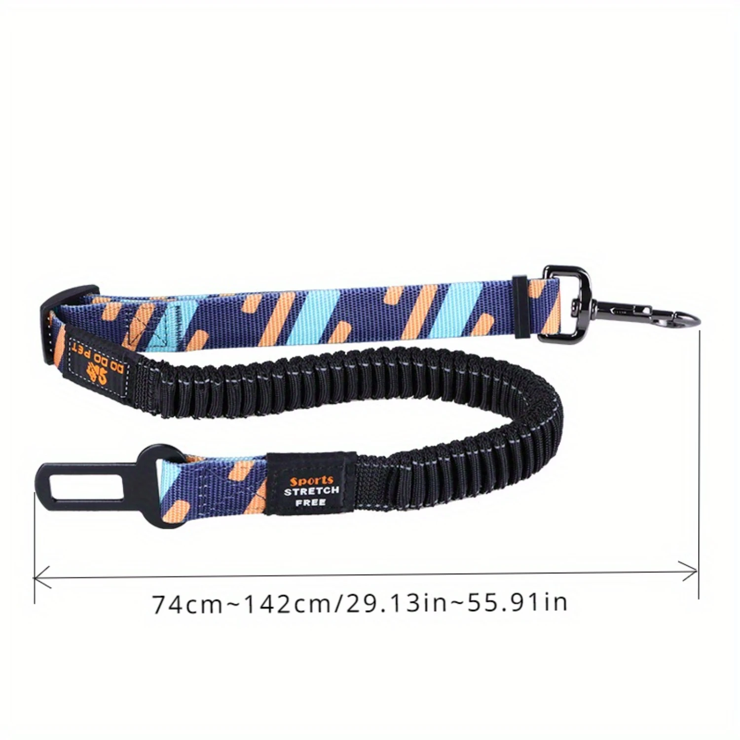 Retractable Pet Seat Belt with Cushioning Elastic, Reflective Safe Rope for Small Large Dogs. Adjustable Safety Gear Dog chair