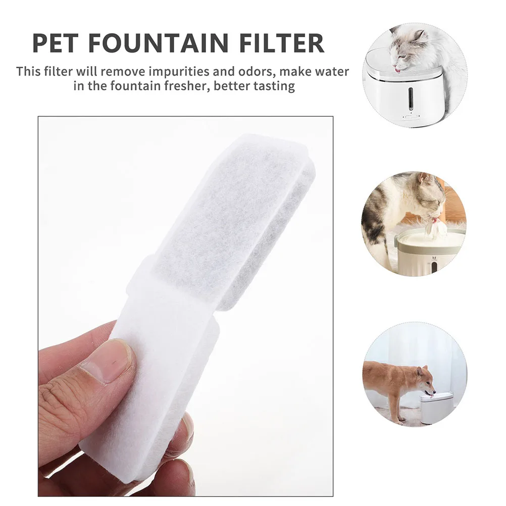 

12pcs Water Fountain Filters Pet Waterer Filters Cotton Mat for Dog Cat Dispenser Accessories High Quality Pet Supplies Bowl