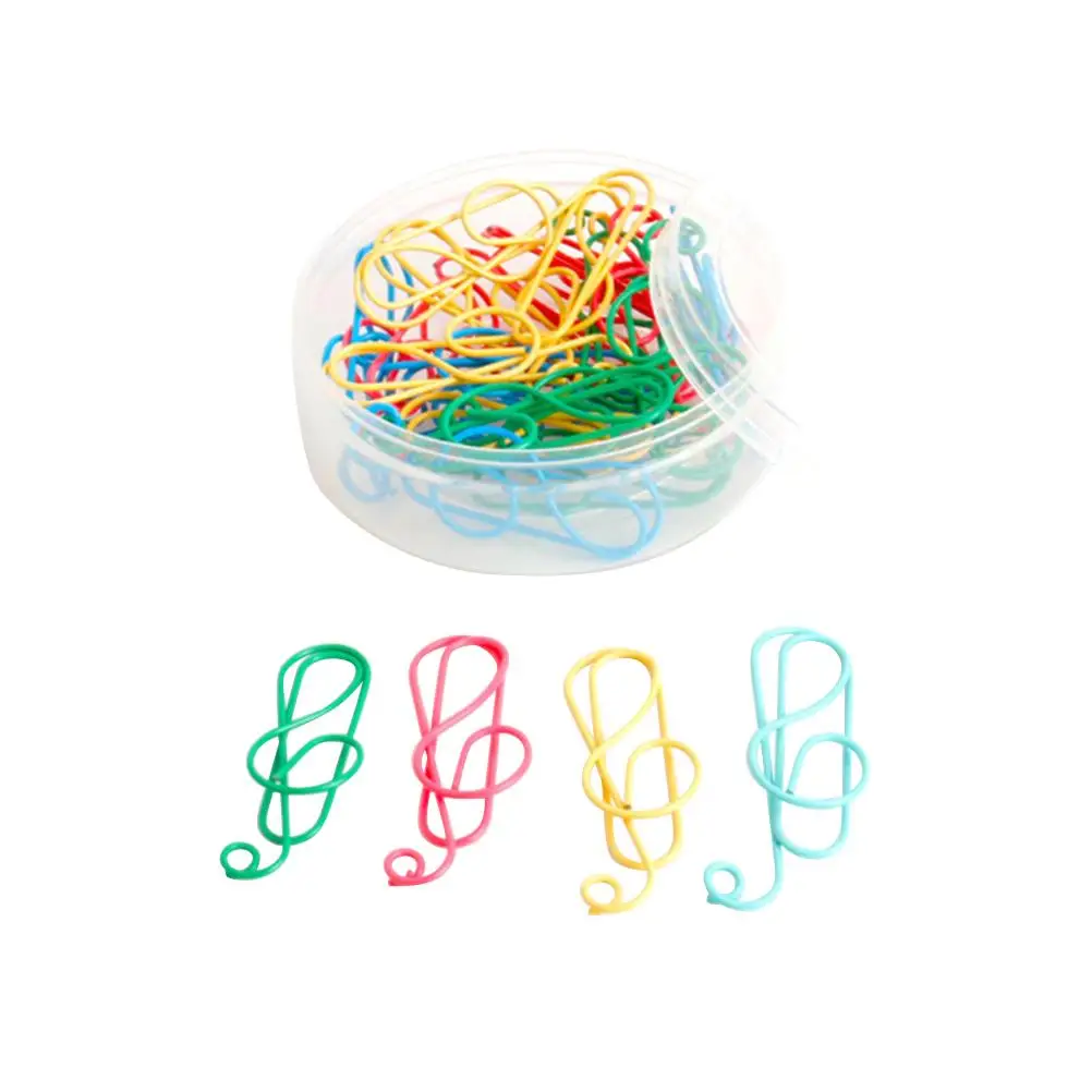 

20pcs Colorful Paper Clip Set Metal Bookmark Note Shaped Clips Construction Ideal Gifts Teaching Rewards Students