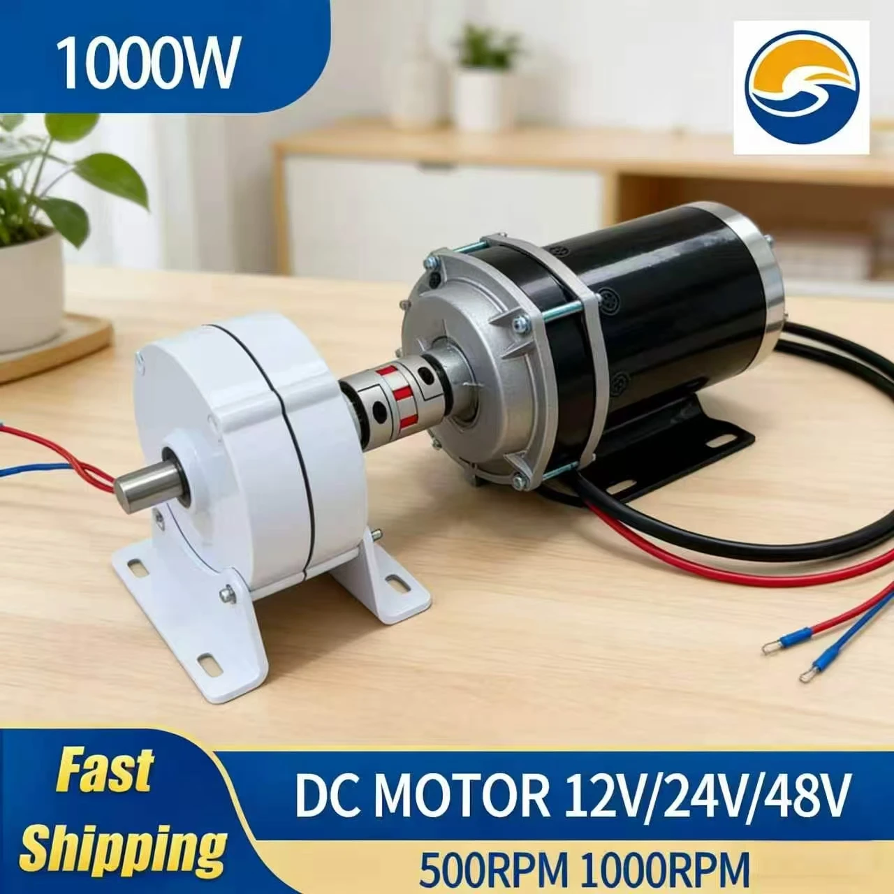 Low RPM 6000W 12V 24V 48V Gearless Permanent Magnet Generator For Low Speed Household Use In Wind Turbines with Reducer DC Motor
