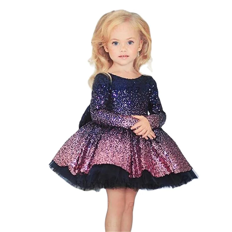 Summer Infant Dress Baby Christmas neonato paillettes Bowknot rosso nero Party Princess Dresses For Baby Girl 1-14st Year Birthday Dr