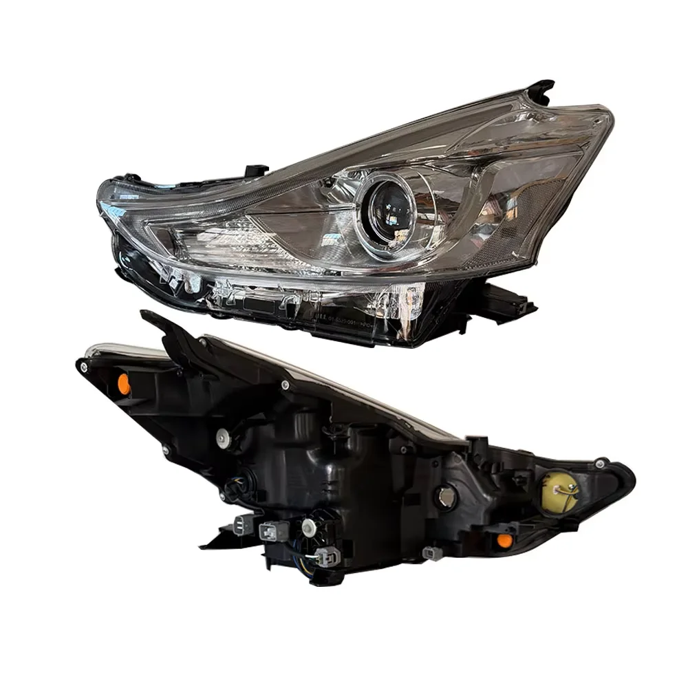 2Pcs Headlight Assembly For Toyota Prius V Alpha ZVW40 ZVW41 2014‑2021 High Spec HID Head Lamp Clear Lens Style