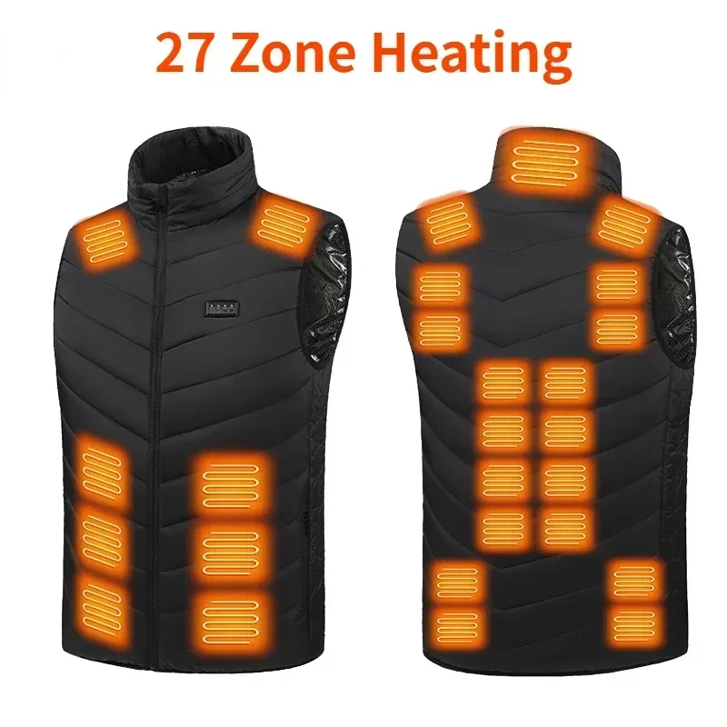26 zones gilet chauffant hommes hiver veste électrique Usb nouveau Ski chaud sans manches veste chauffée gilet thermique vêtements chauffants