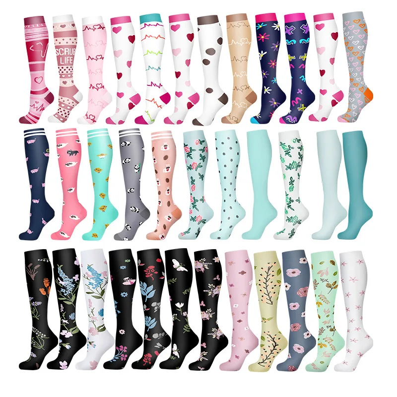 

Compression Socks for Outdoor Sports Breathable Stretch Calf Pressure Leg Socks for Varicose Veins Swollen Relief Cycling Hiking