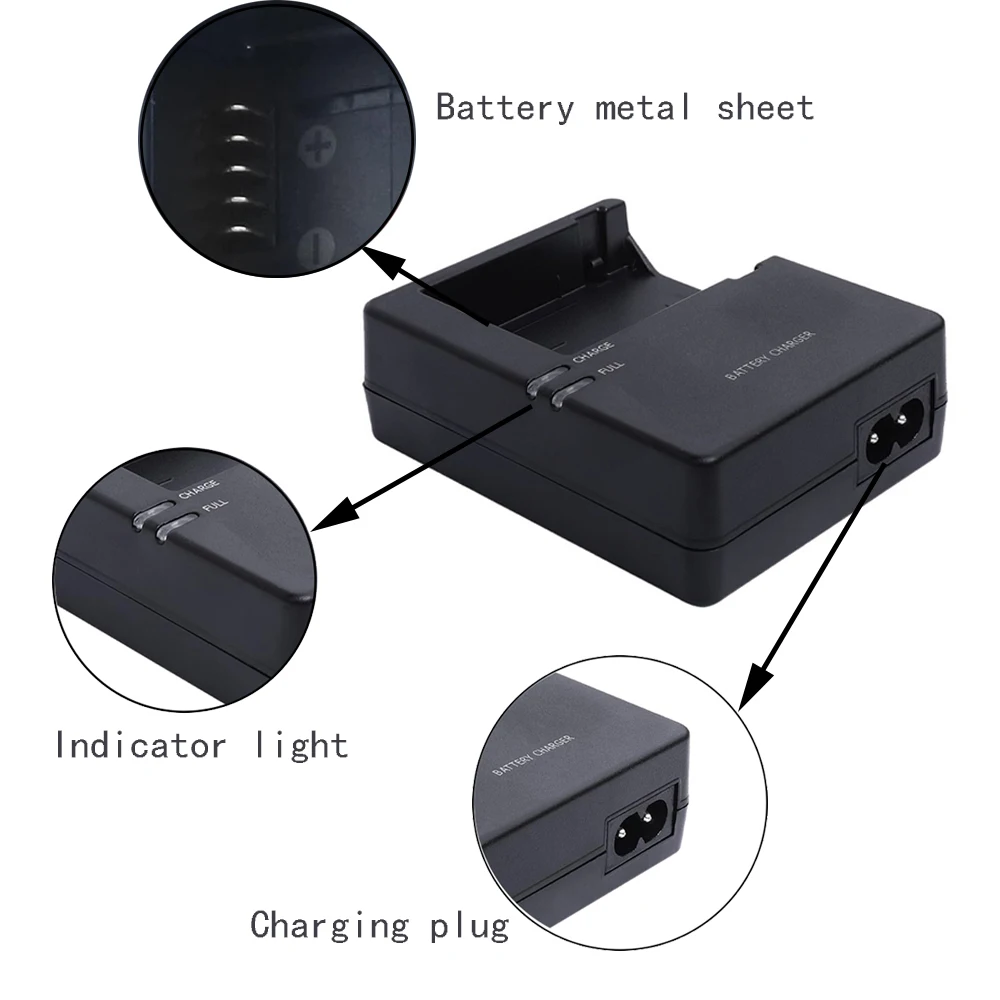 Camera Battery Charger For Canon LC-E8 EOS 550D / 600D / 650D / 700D Cameras Battery Charging Adapter US EU Plug