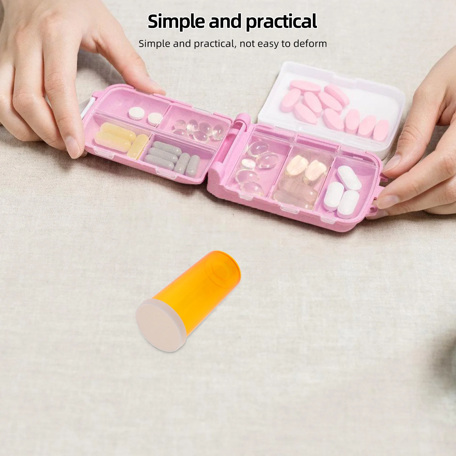 20pcs Plastic Pill Bottles Pill Container Portable Travel Vials Pill Vials With Caps