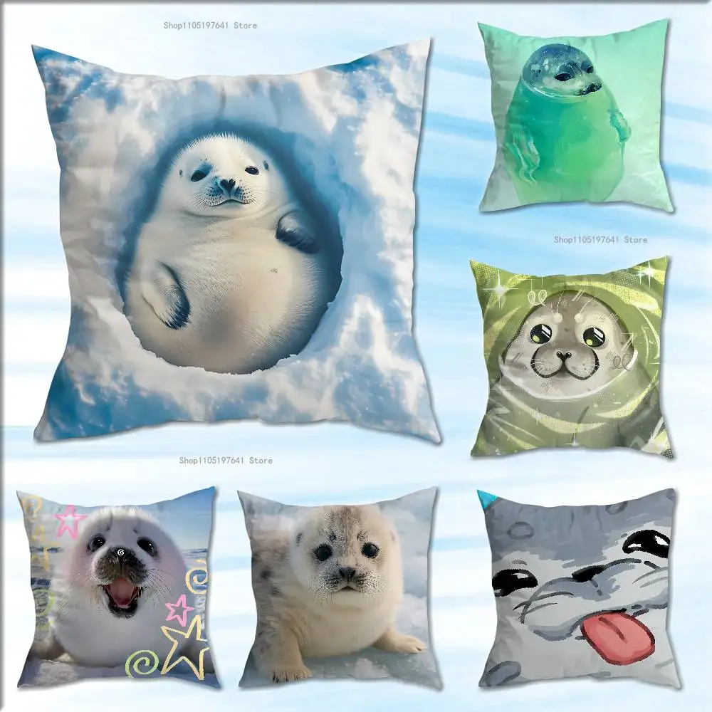 

Seal Animal Cute Pillow Case Cushion Cover Home Decor Birthday Gift Pillowcover