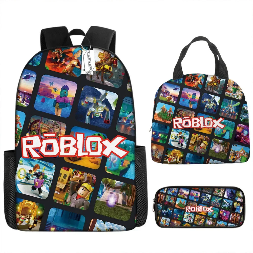 ROBLOX Virtual World Cross-border Primary and Secondary School Students Schoolbag Anime Backpack Backpack Cartoon Stationery Box