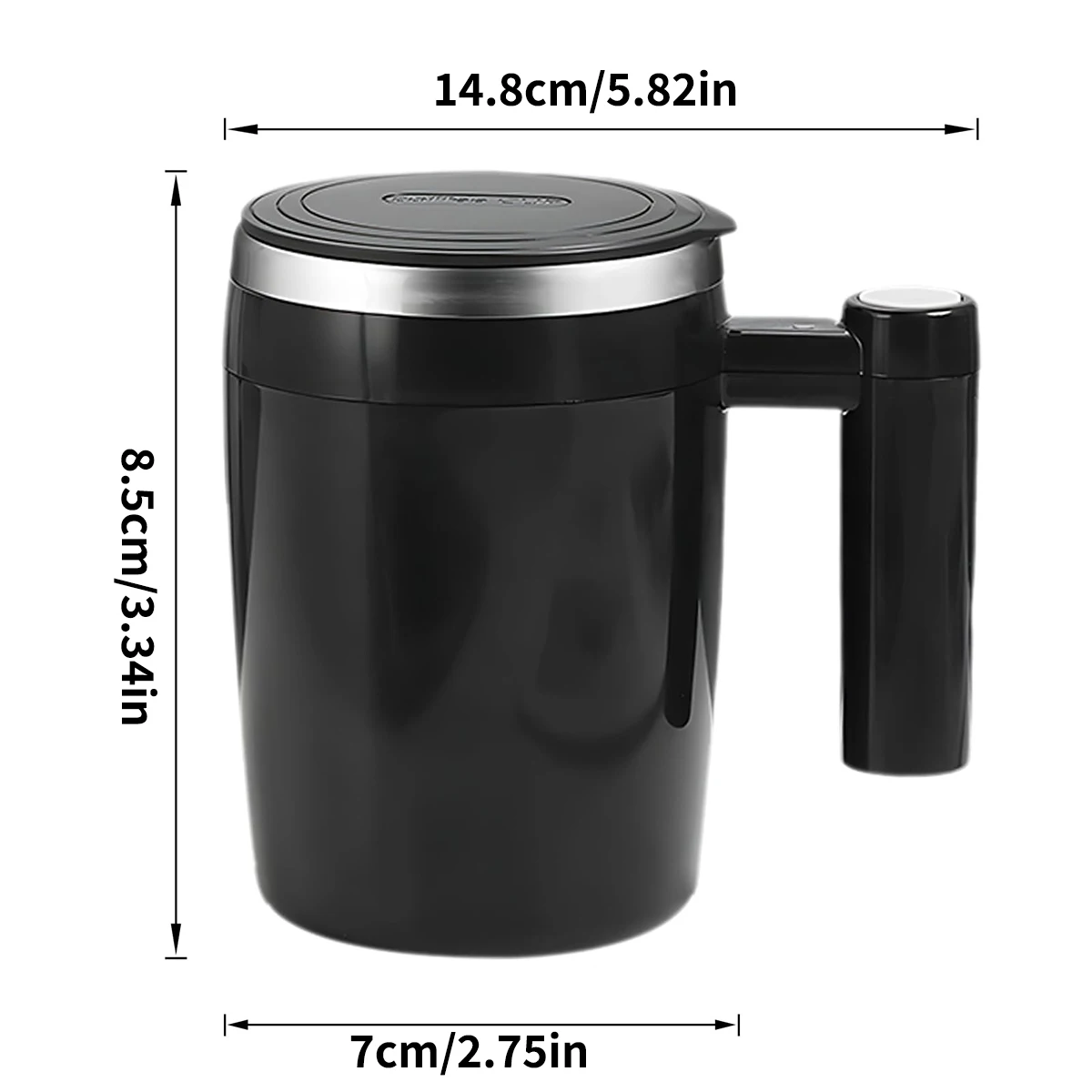 1pc Self-stirring Mug Coffee Cup Rechargeable Automatic Stirring Cup Stainless Steel Cup Coffee Milk Mixer Stir Cup Water Bottle