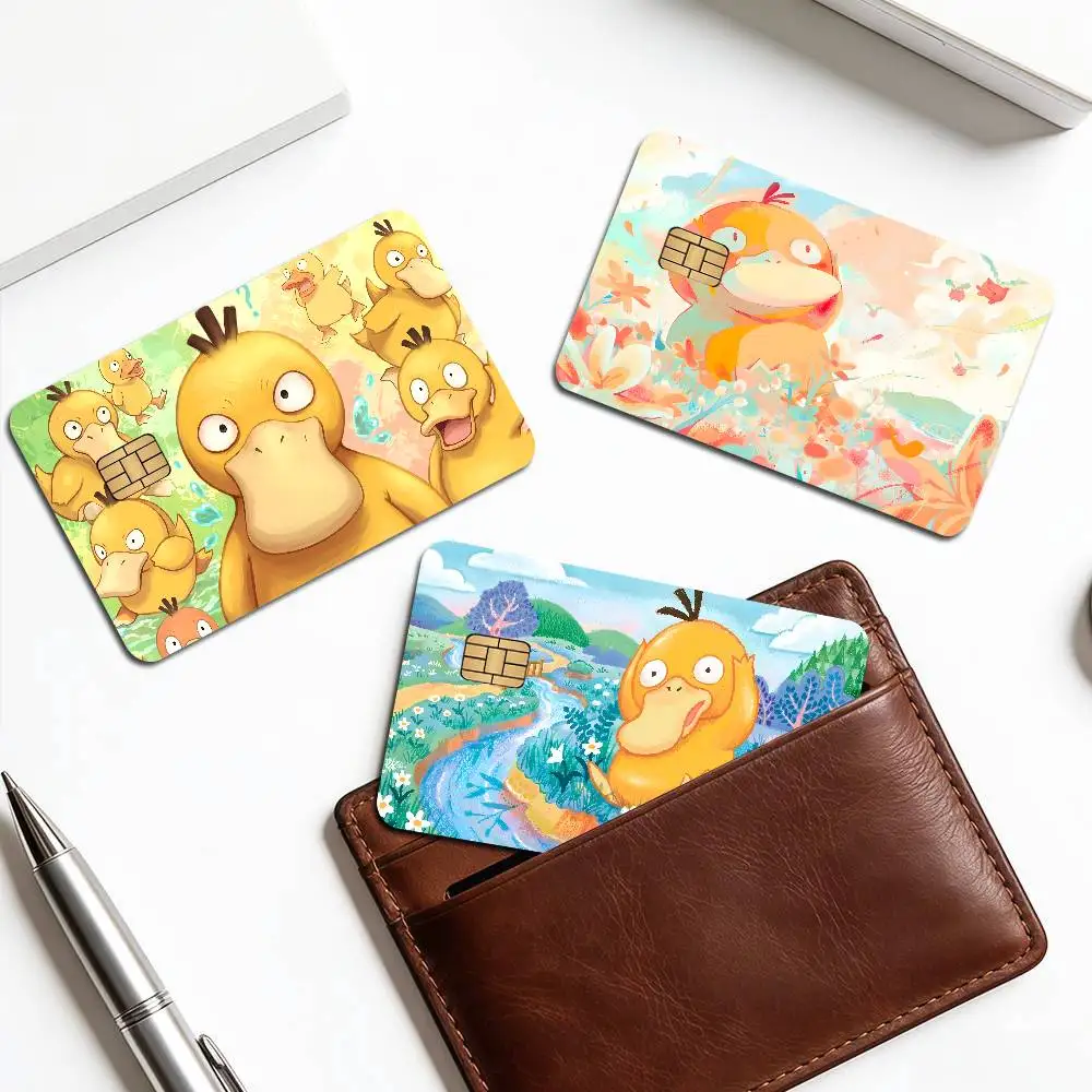 Anime P-Pokemon P-Psyduck Anime Cartoon Sticker Film Skin for Credit Card Debit Bank Bus Card view 5
