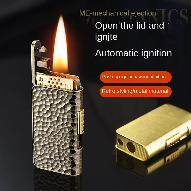 2026 new Windproof fuel Lighter for Men, Mechanical Ejector, Automatic Ignition, Cigarette Accessories, Small Gifts, New