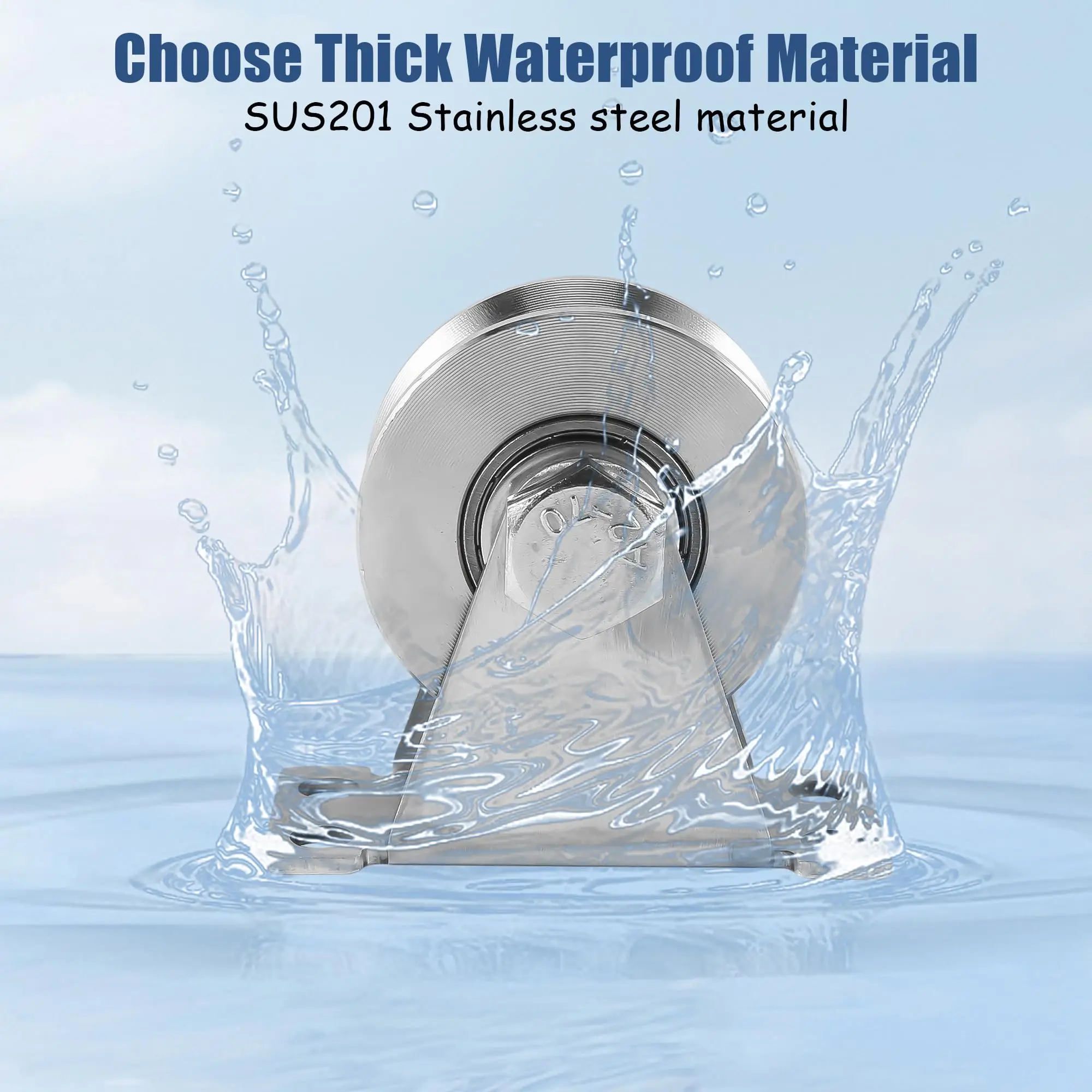 2pcs set Stainless Steel Pulley Block Exquisite Craft And Rustproof Block For Smooth Line Sliding