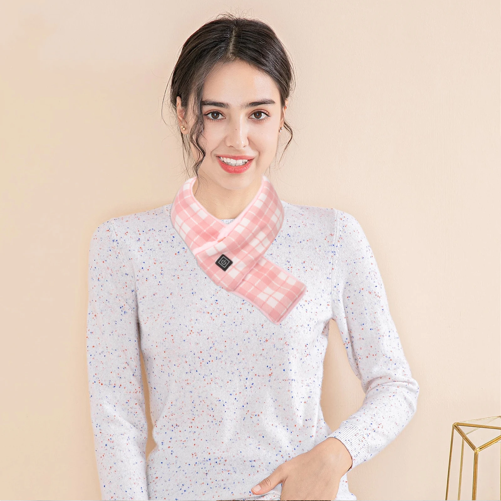 

Heated Scarf Electric Warm Neck Winter Cycling Man Smart Heating Scarves Polyester Fiber USB Adjustable Temperature Fits Power