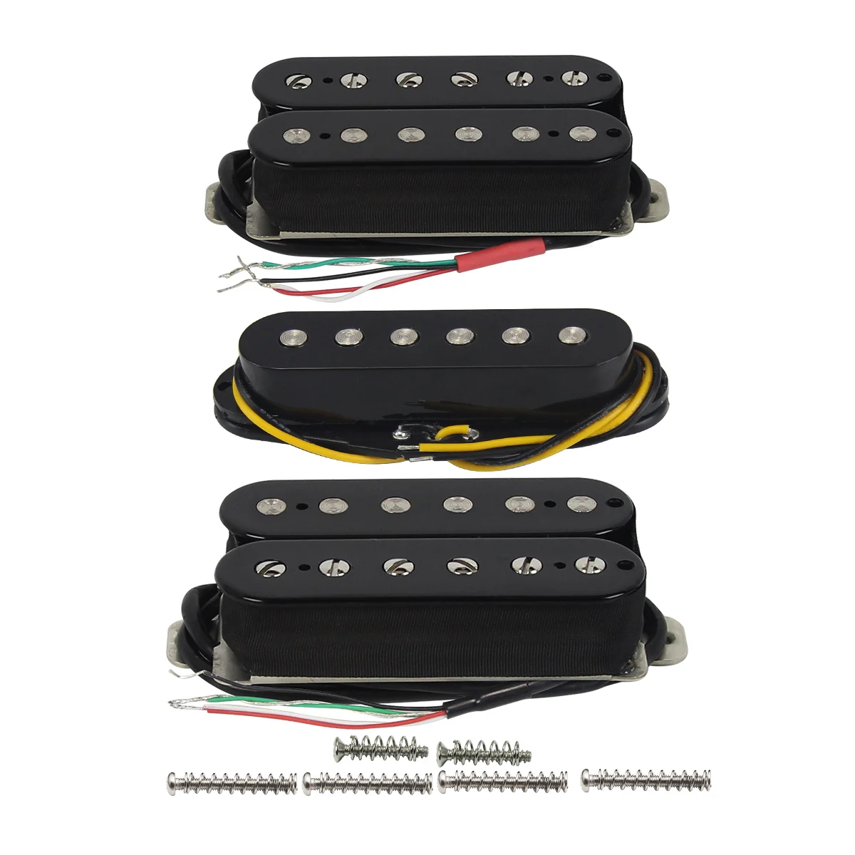 FLEOR 3pcs Ceramic Electric Guitar Humbucker Pickup +Single Coil Pickups HSH Guitar Parts