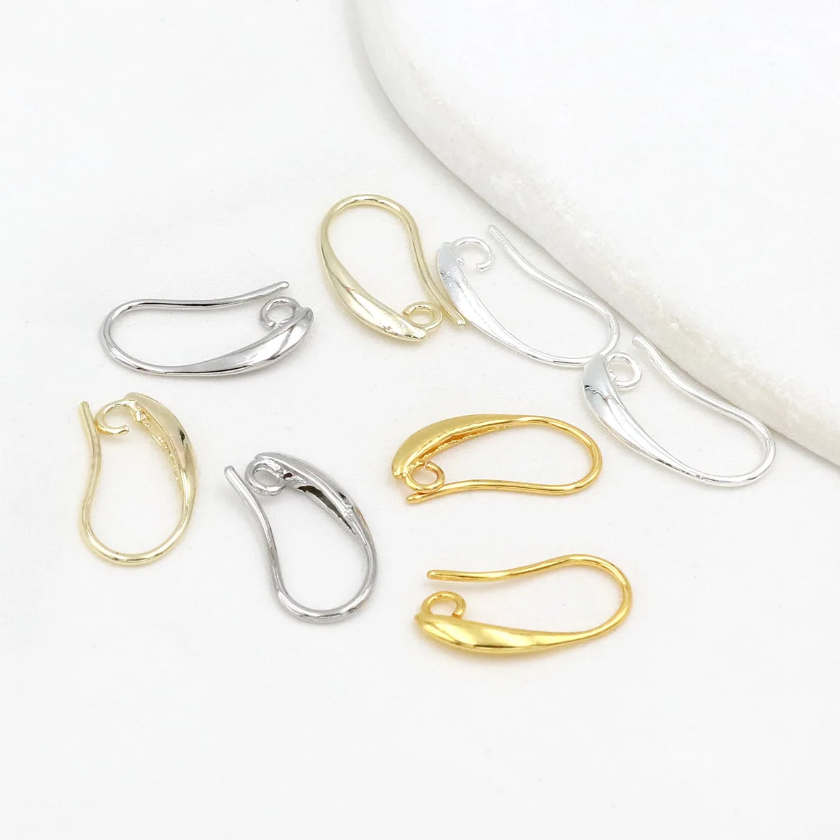 18 Karat vergoldetes Messing, 925er Sterlingsilber, französische Ohrringhaken, Verbinder, Zubehör für die Schmuckherstellung, Ohrringe zum Selbermachen – Detail 2