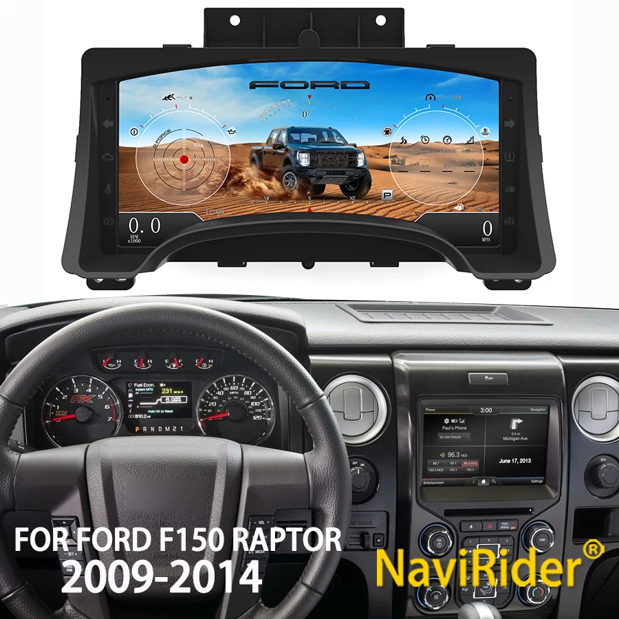 

Цифровой приборный щиток Y Digital Cluster для Ford F150 Raptor 2009-2014, ЖК-панель приборов, виртуальная приборная панель
