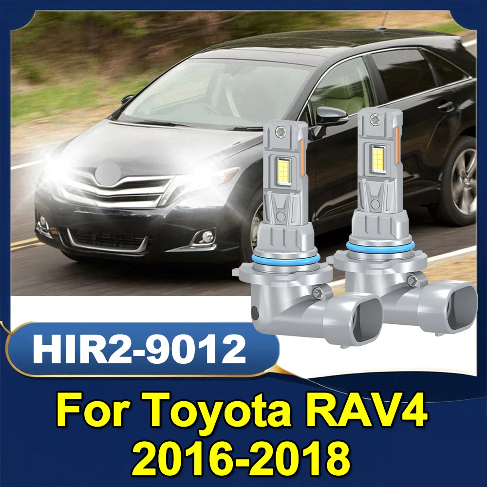 

9012 HIR2 Led Headlight Canbus No Error Car Bulb High Power 6000K White Light Diode Lamp 12v For Toyota RAV4 2016-2018