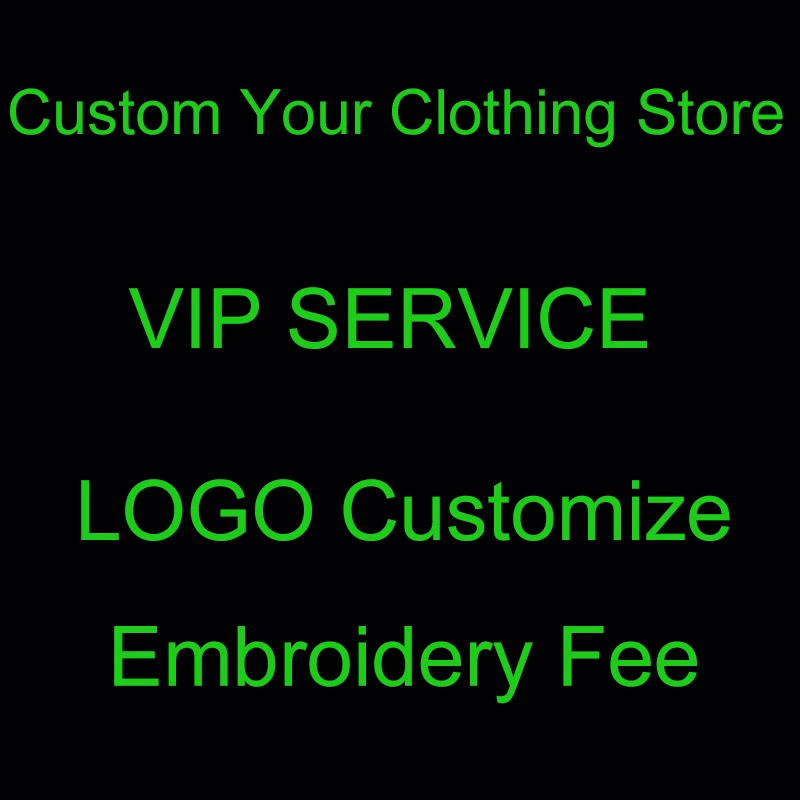 Tarifa de bordado costo personalizado solo para personalizar el artículo de su tienda de ropa