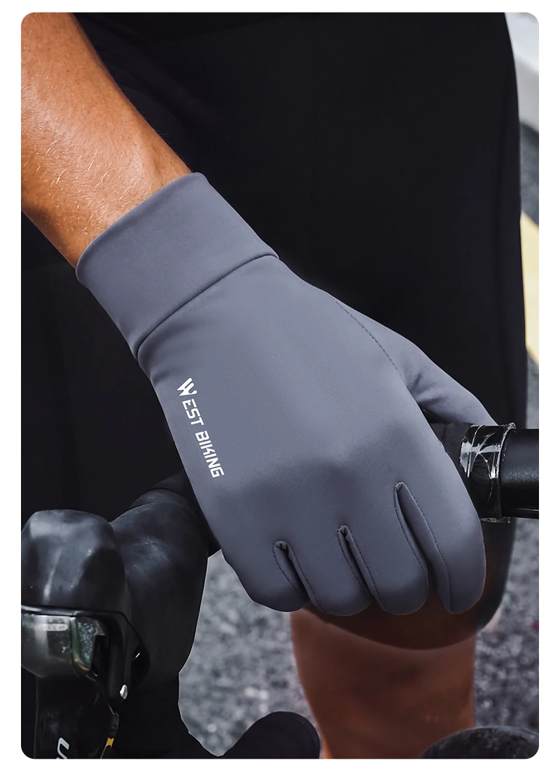 WEST BIKING Herren Fahrradhandschuhe mit rutschfester Silikonhandfläche, UPF50+, atmungsaktiv, Sommer-Flip-Finger-Touchscreen-Fahrradausrüstung – Detail 18