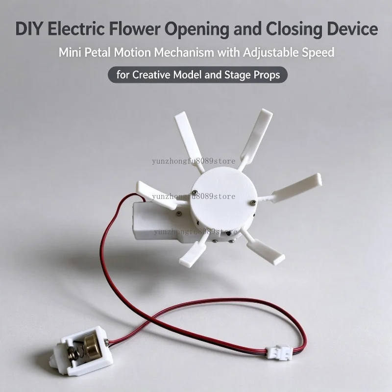 Electric Opening and Closing Flower DIY Min Electric Opening and Closing Device Petal Opening and Closing Speed Adjustable