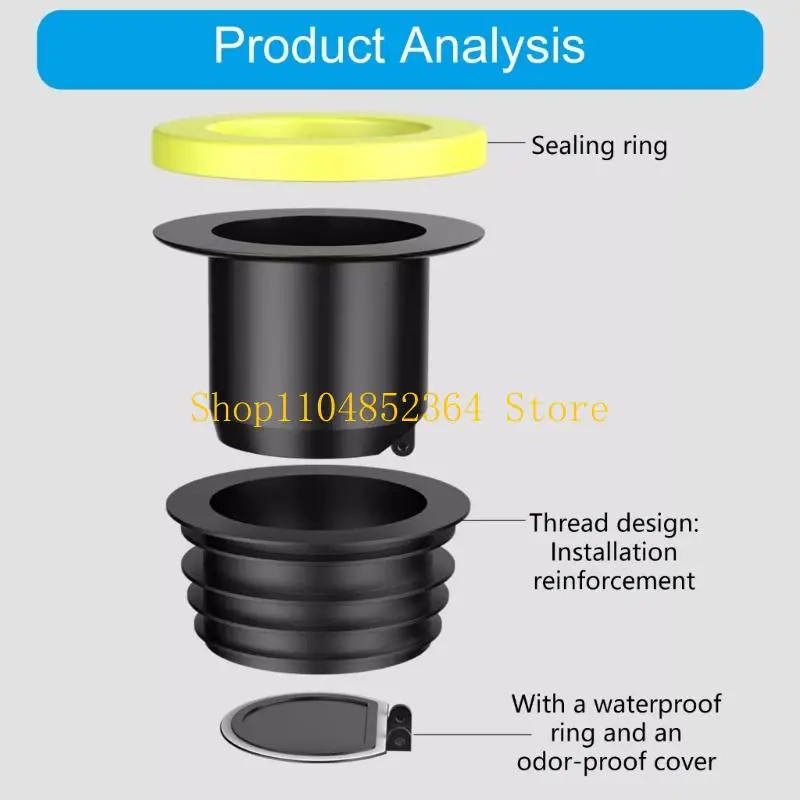 

652F Thicken Toilet Bowl Gasket Flange Rings Floor Outlet Drain Pipe Flange Rings