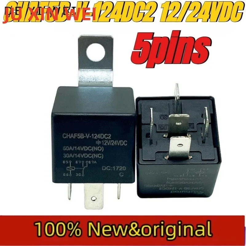 （Brand New Original）1pcs/lot 100% original genuine relay:CHAF5B-V-124DC2 12/24VDC 5pins 50A