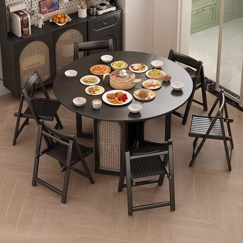 

Складной круглый стол, комбинация стула, выдвижная комната, квартира, рок, бытовой, деревянный, в стиле ретро, Mesa De Comedor, кухонная мебель