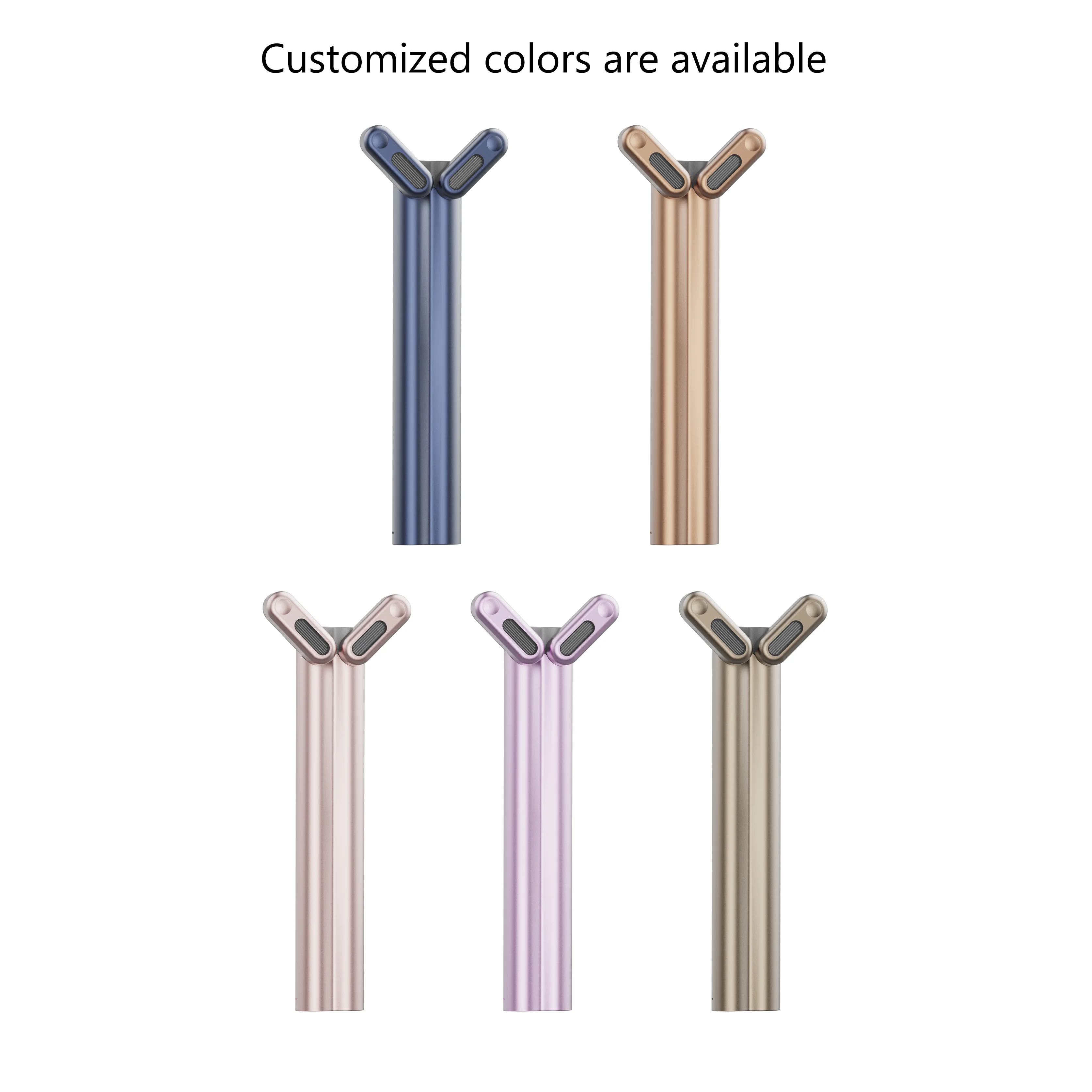 Custom Portable V Shape Massager 3D Facial Lift Roller Vibration  Tightening Heating Dual Roller Face Massager
