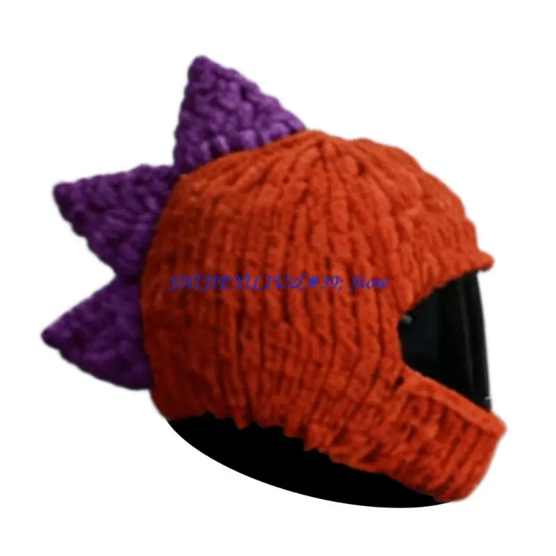 E21F Adorable Dinosaurs Patterned Helmet Liner Soft Protective Cover Suitable for Motorcycle and Costume Parties