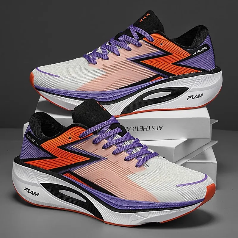 Brand new marathon air cushion carbon plate sports running shoes Breathable and lightweight Elegant and stylish sports shoes