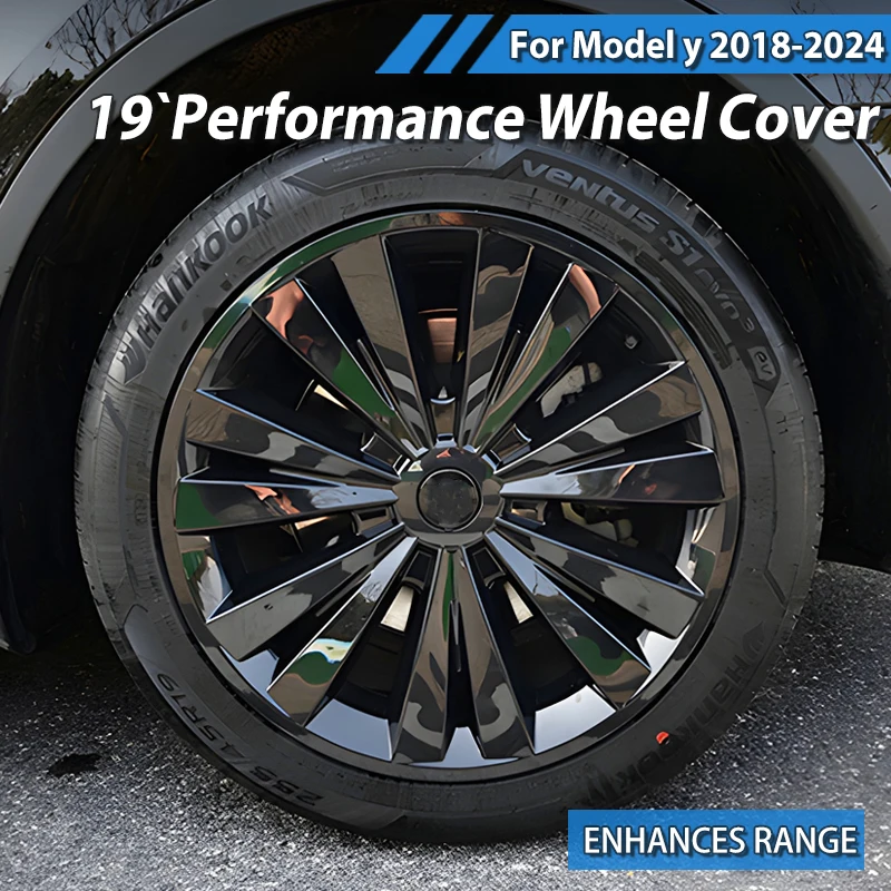

4 шт. колпаки на колеса для Tesla model y, 19-дюймовые полные диски, колпаки на ступицы для автомобильных аксессуаров Gemini, детали колес 2018-2024