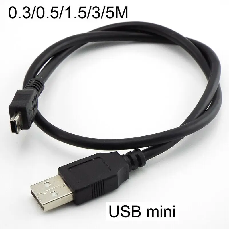 

0,3 м/0,5 м/1 м/3 м/5 м Mini T порт к USB 2.0 A Мужское зарядное устройство для синхронизации данных Зарядный кабель Линейный провод для MP3 MP4 Автомобильная камера