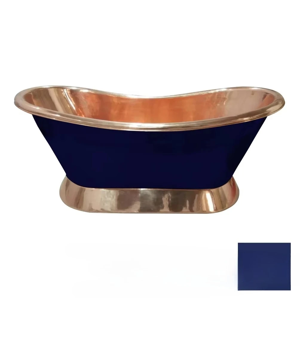 Bak Mandi Tembaga Buatan Tangan Desain Italia Berlapis Emas, Aksesoris Kamar Mandi untuk Rumah, Hotel, Restoran