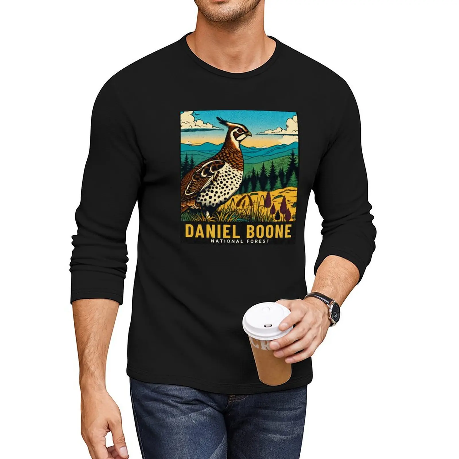 Daniel Boone National Forest Vintage Travel Decal Long T-Shirt aesthetic clothes t shirts for men graphic