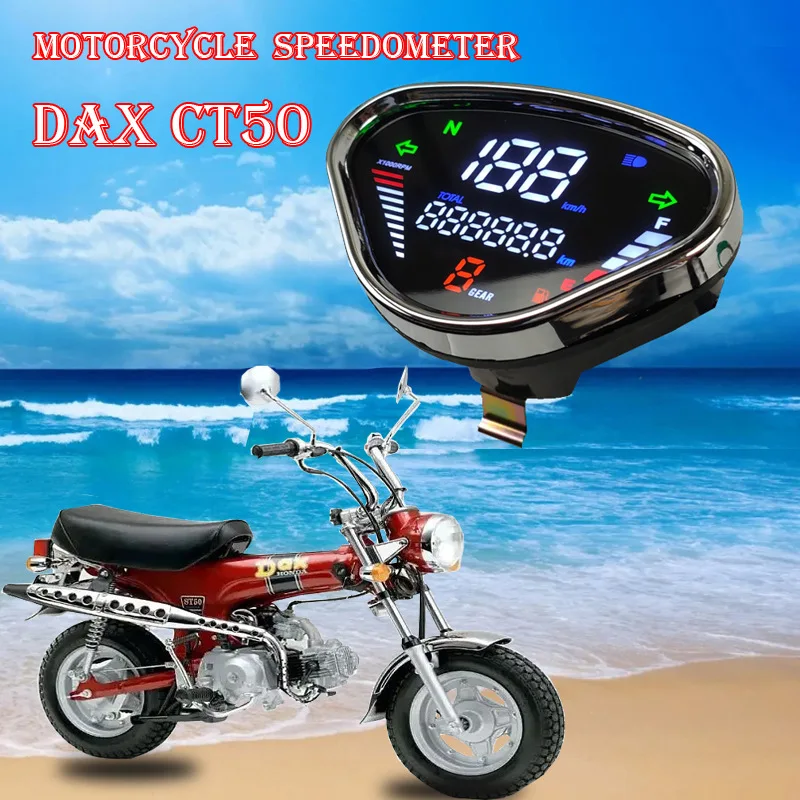 Odometer LED Instrument Assembly Fuel Level Gauge For Honda DAX 70 CT50 CT70 Jincheng 70 Digital Motorcycle Speedometer