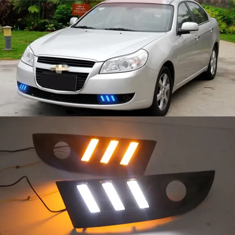 2PCS For Chevrolet Epica 2007-2012 White yellow blue LED Fog Lamps Daytime Running Light DRL