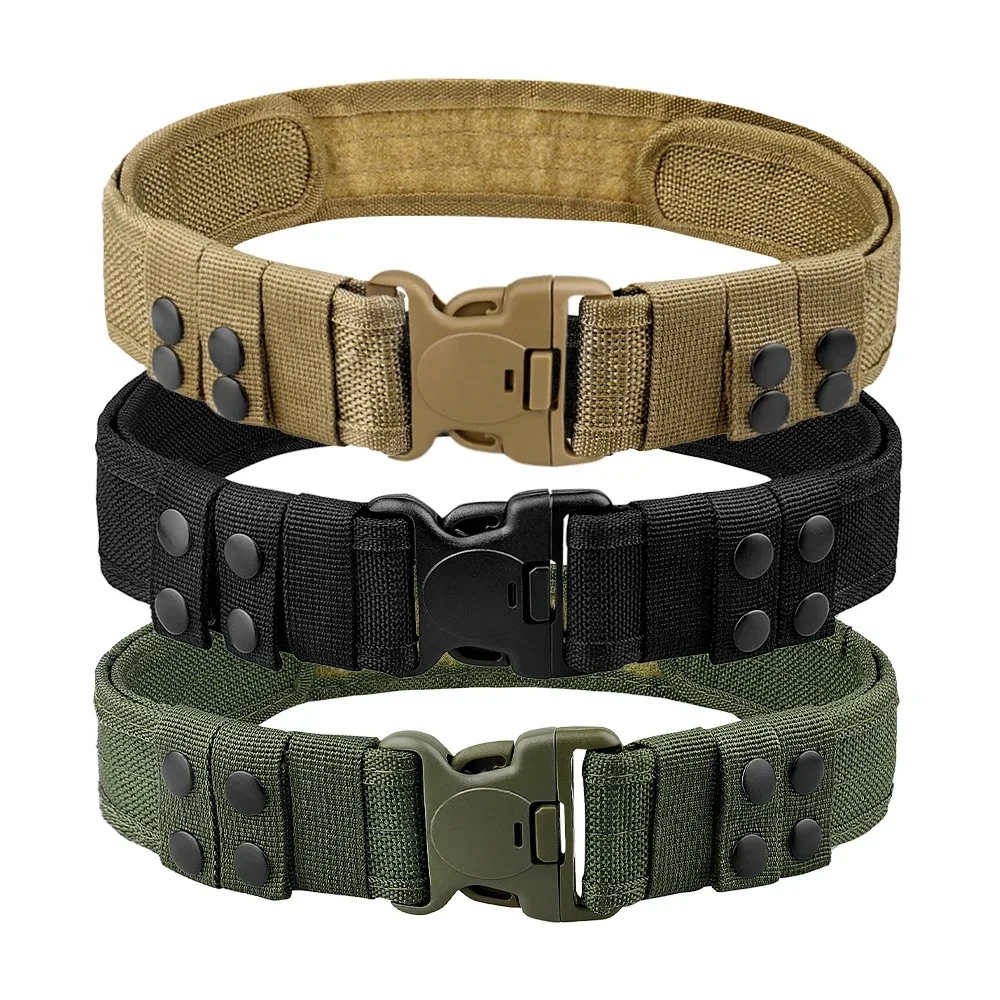 1szt Męski pasek Outdoor Tactical Belt Oxford Cloth Belt Mountaineering Belt Nylon Wide Waist Belt Work Belt Neutral Belts 2024New