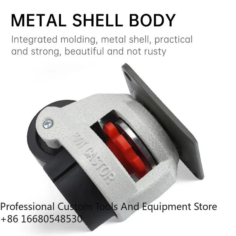 DaFUMA Furniture Casters Retractable Swivel Brake Stainless Steel Leveling Wheel Roller Bearing 40MM High Load Capacity for Mobi