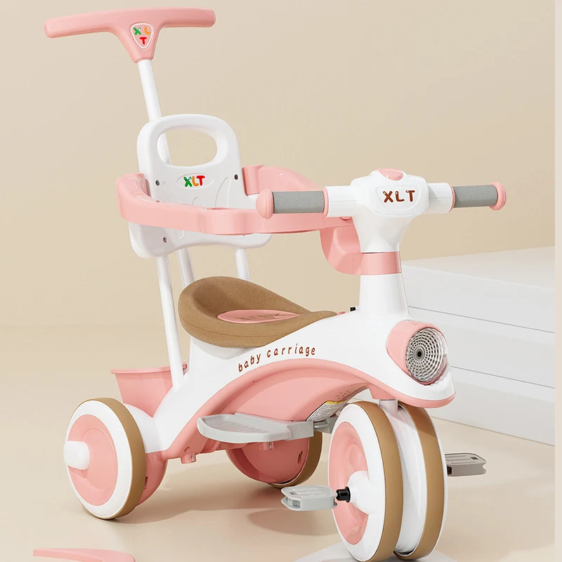 Passeggino triciclo per bambini 1-6 anni bicicletta per bambini a tre ruote per bambini sedia da viaggio per bici da viaggio regalo di compleanno