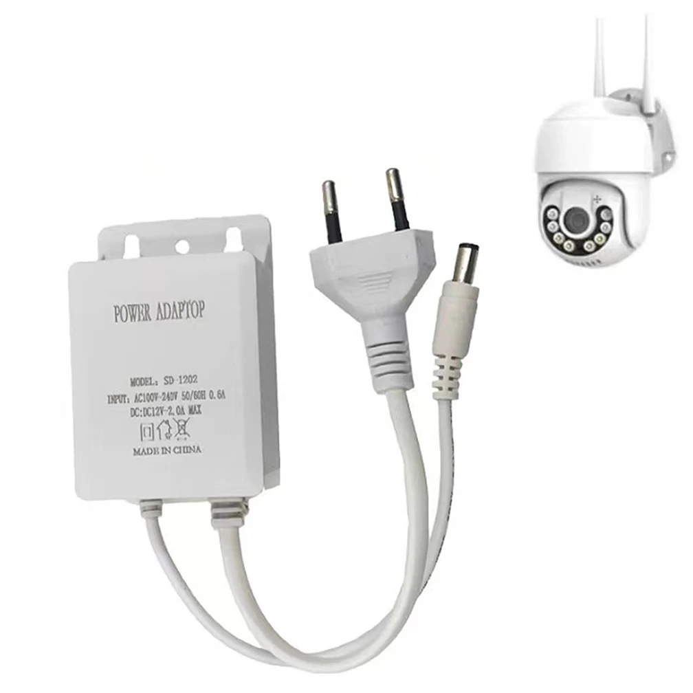 1PC Random Colour 12V 2A Universal Power Supply EU Europe Plug Adapter Rustproof Anti Oxidation Waterproof for CCTV Ip Camera