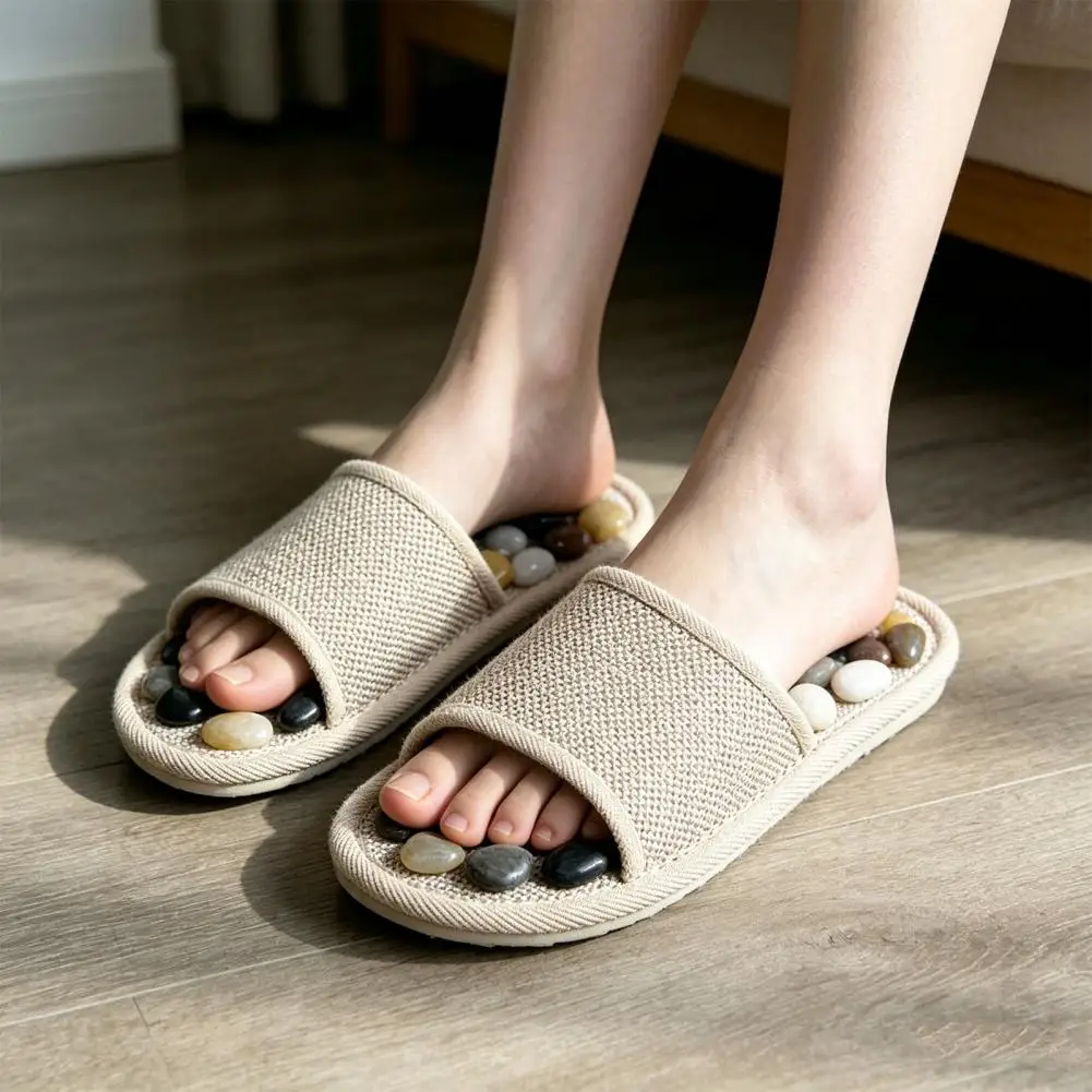 Muscle Soothing Slippers Reflexology Acupuncture Slippers Foot Massager Slides for Elderly Men Women Plantar Fasciitis Therapy