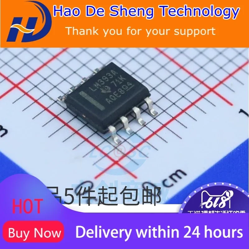 10 PÇS/LOTE LM393ADR SOP8 LM393A LogoLM393 Novo Original em Estoque