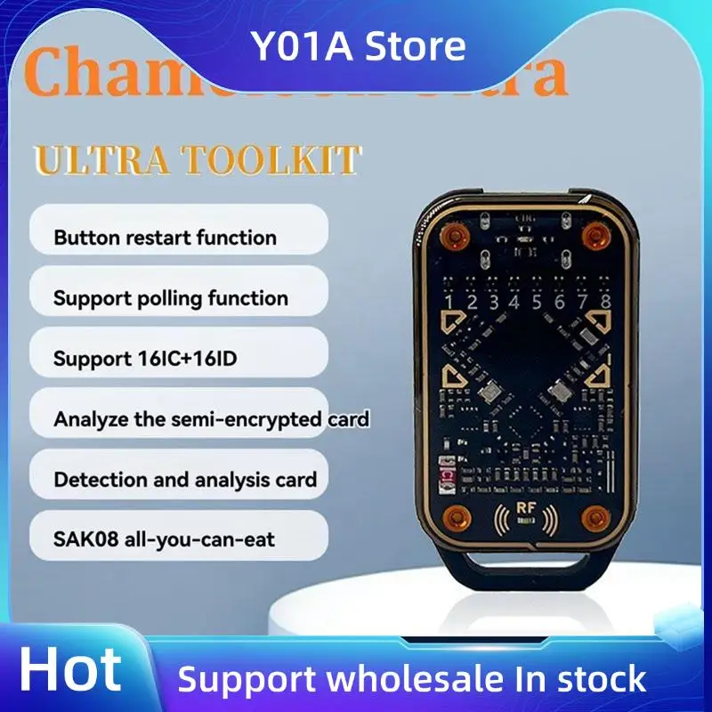 

Y01A Restart Chameleon Ultra 125K 13.56M RFID Smart Chip Reader Contactless Smart Card Emulator NFC Duplicator Card Decode