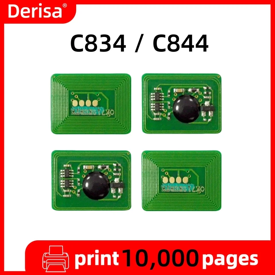 1 PCS EUR 10K Toner Cartridge Chip for OKI C834NW C844DNW C834 C844 TONER CHIP 46861308 46861307 46861306 46861305