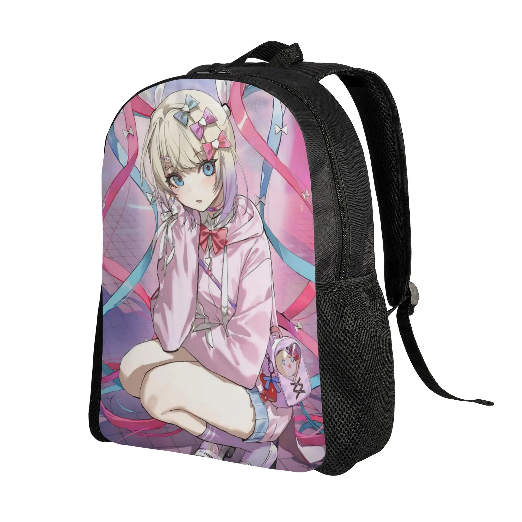 OMG kawaii Angel Backpack for Men Women Teenage High School Hiking Travel Daypack Anime Game Laptop Shoulder Bag Lightweight