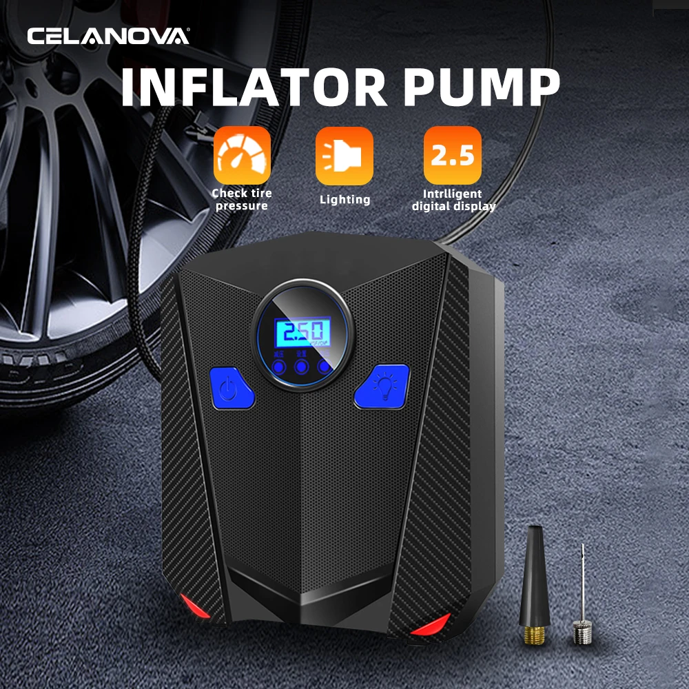 Car Air Compressor 12V 150PSI Portable Air Compressor Digital DC Lighting Tire Inflator Pump For Car Motorcycle Bicycle