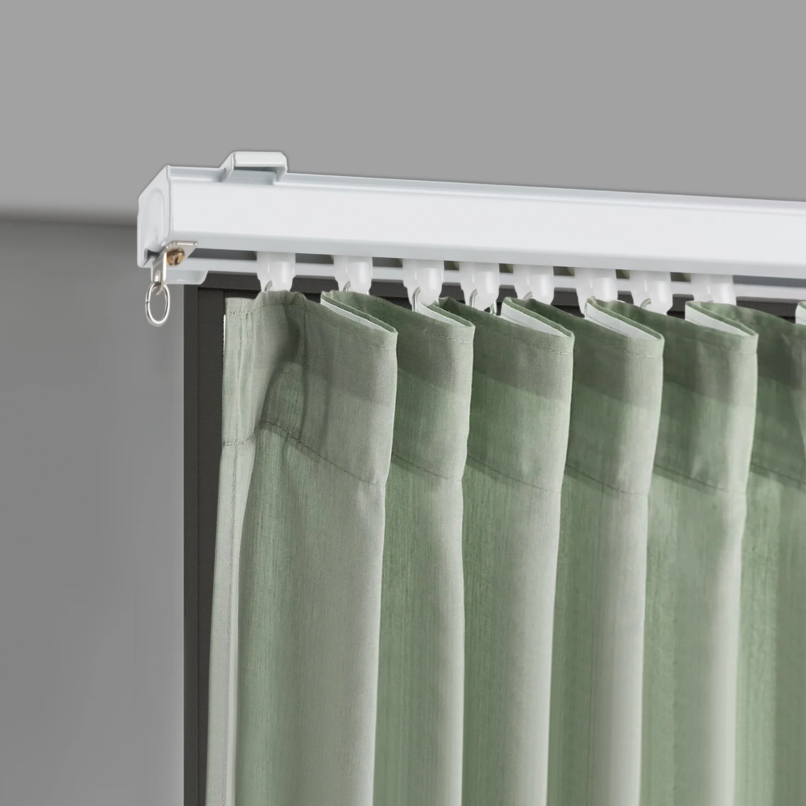 

Ceiling Track For Curtains, Wall Mount Curtain Track With Hook 12ft - 18ft Large Size Room/Dividers/Now Ceiling Track Set